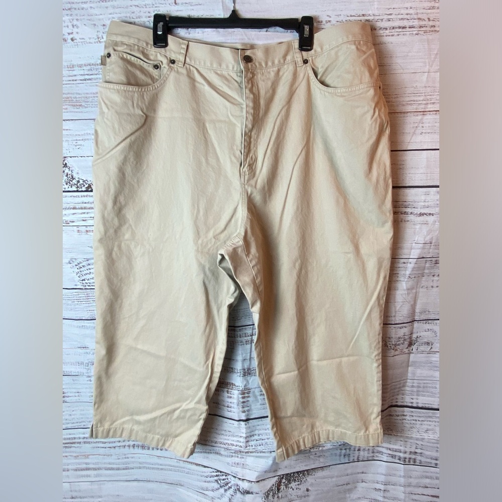 Lauren Jeans Co Capris Women’s 22W Ralph Lauren Khaki Cropped Pants